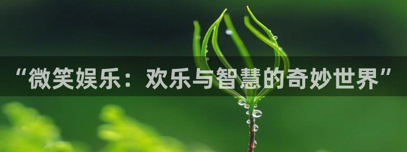 彩神集团官网：“微笑娱乐：欢乐与智慧的奇妙世界”