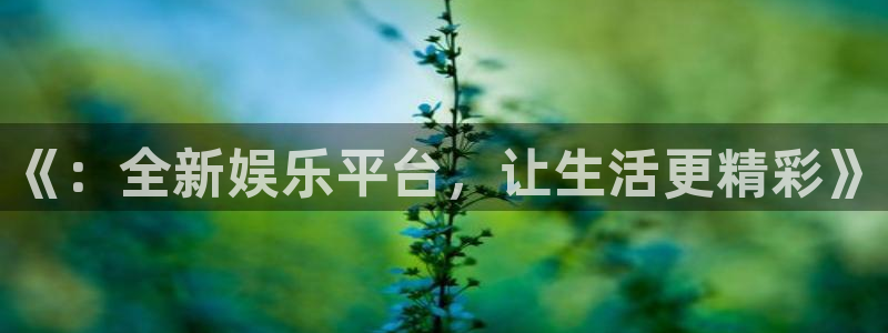 彩神体育平台登录入口：《：全新娱乐平台，让生活更精彩》